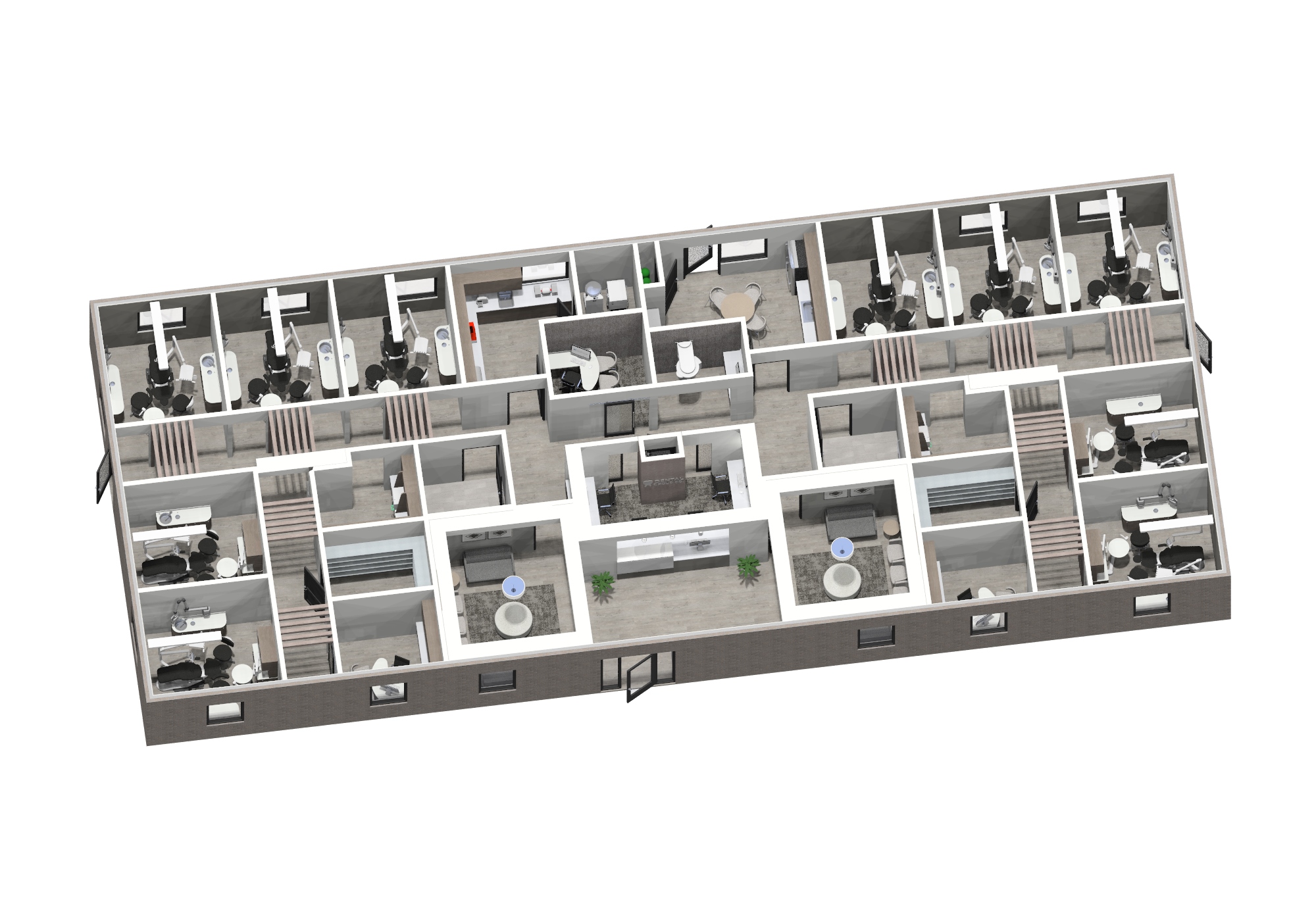 Full rendering of entire floor plan