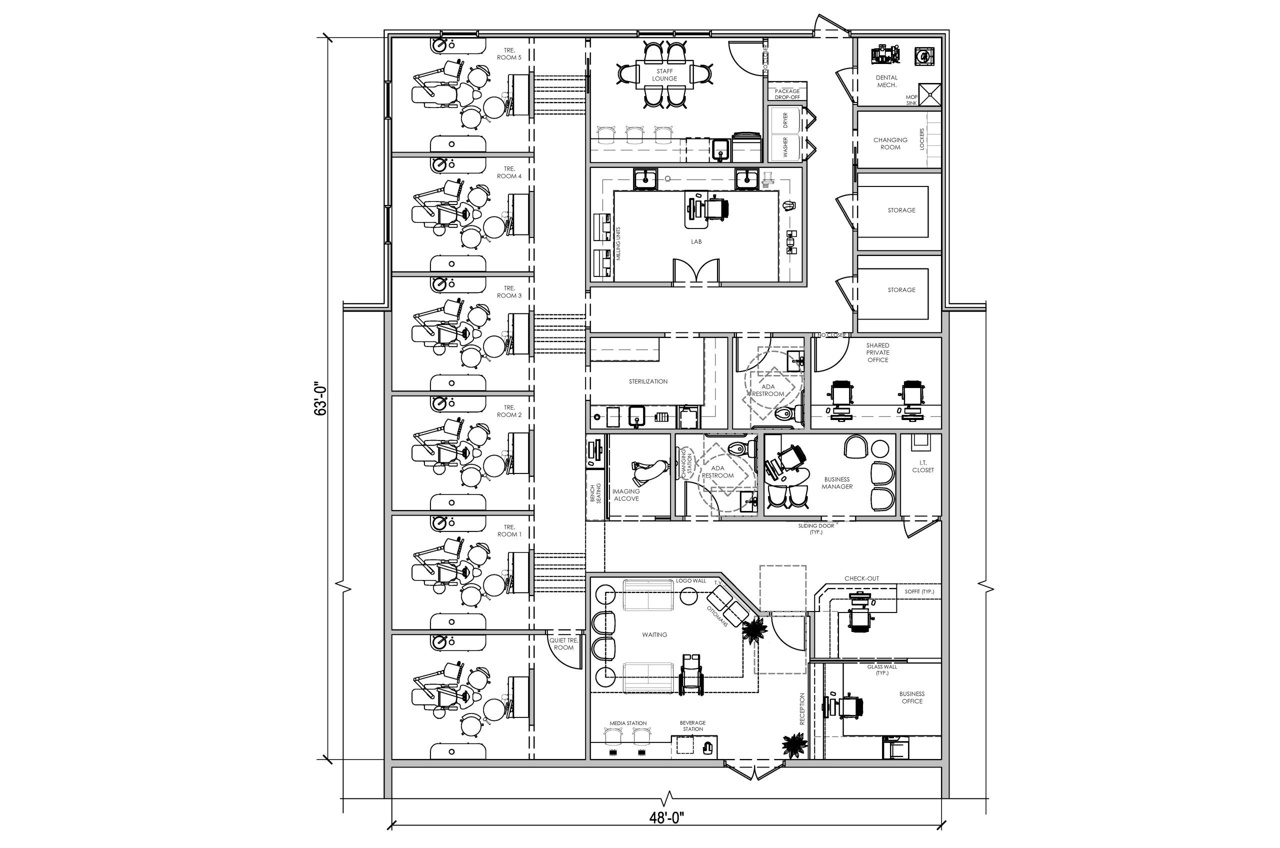 Floor Plan of Prosthodontist Office